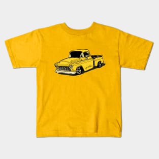 Yellow 55 Chevy pickup truck Kids T-Shirt